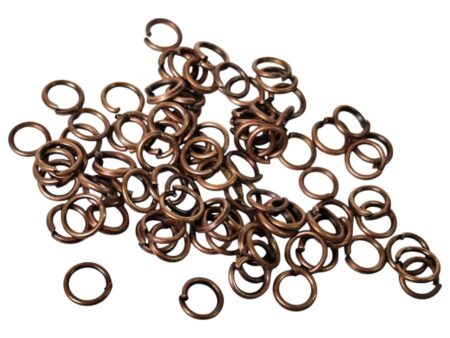 100pcs  5x0.8mm jump ring, copper color