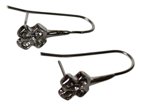 1 pair flower design earring component 21mm