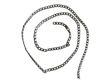 Stainless steel flat curb chain, 5x4mm, 1 meter