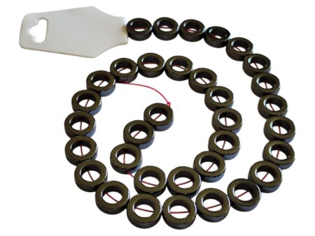 Hematite Donut bead string, 11.1mm, dark gunmetal, 47cm