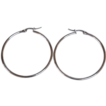 Stainless Steel hoop earrings, 43mm