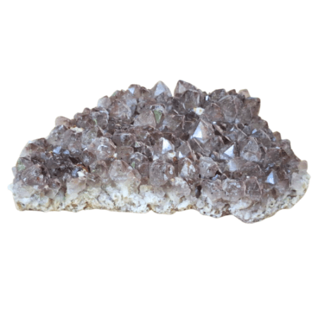 Hematoid Quartz cluster with black sphere inclusions, Rosslyn, Pretoria 9-20.5cm long