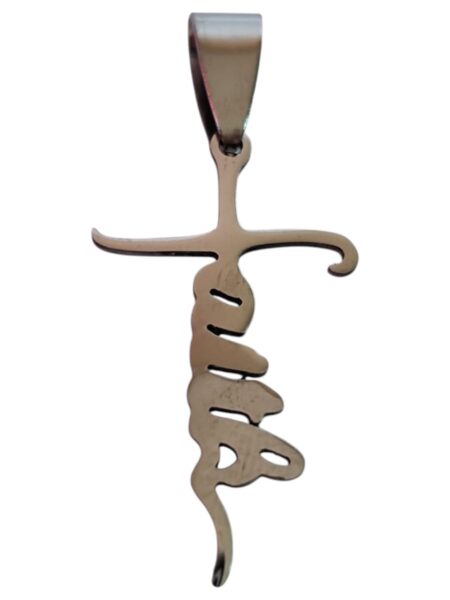 Stainless steel faith cross pendant