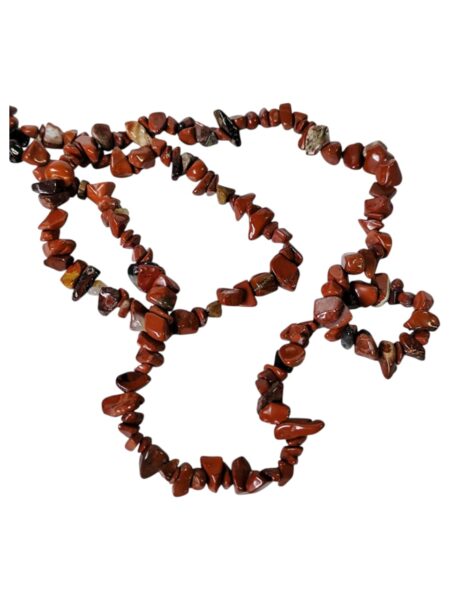 Red Jasper chip string, 80cm long, 4-12mm chips