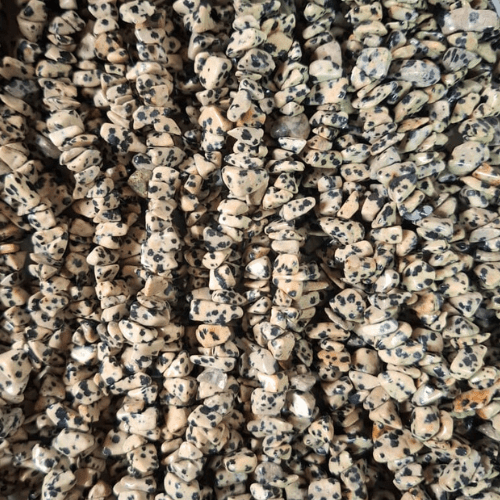 Dalmatian Jasper chip string, 80cm long, 4-12mm chips - Image 2