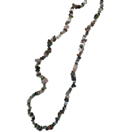 Indian agate chip string, 80cm long, 4-12mm chips
