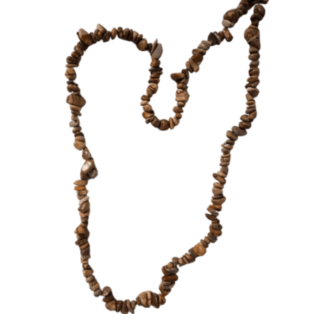 Picture stone Jasper chip string, 80cm long, 4-12mm chips