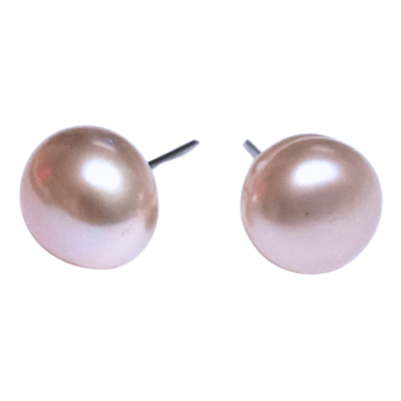 Freshwater pearl stud earrings, Assorted, 9mm