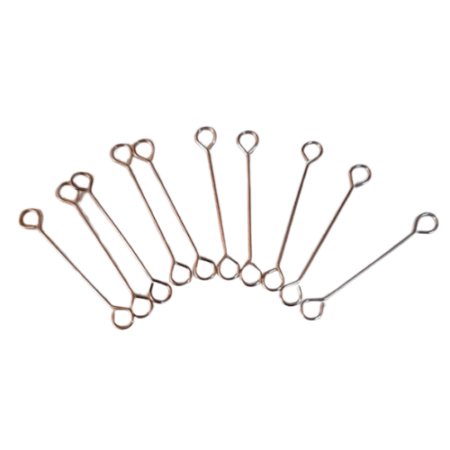 10 x Double sided eye pins