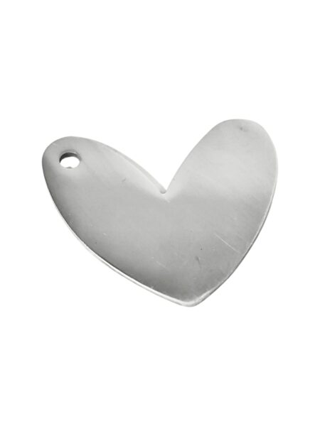 Abstract heart charm, Stainless-steel, 25 x 22mm