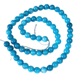 Blue Jadeite bead string, 6.8mm, 37cm