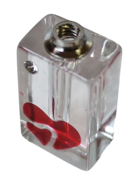 Transparent Glass vial pendant, Assorted, Rectangle, 11 x 22mm
