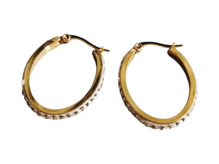 Gold Plated Stainless Steel Hoop Earrings.