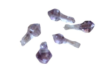 Miniature amethyst scepter crystals from Zambia, 7-15mm in height