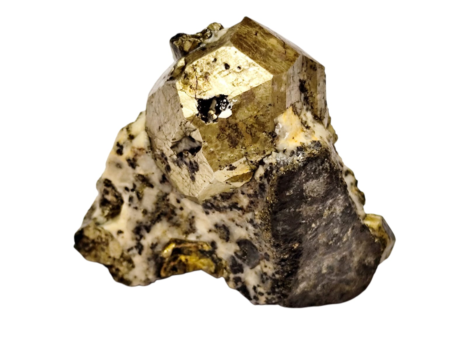 Pyrite specimen that is from Peru with the size of 55 x 25 x 45mm and weight of 114 grams