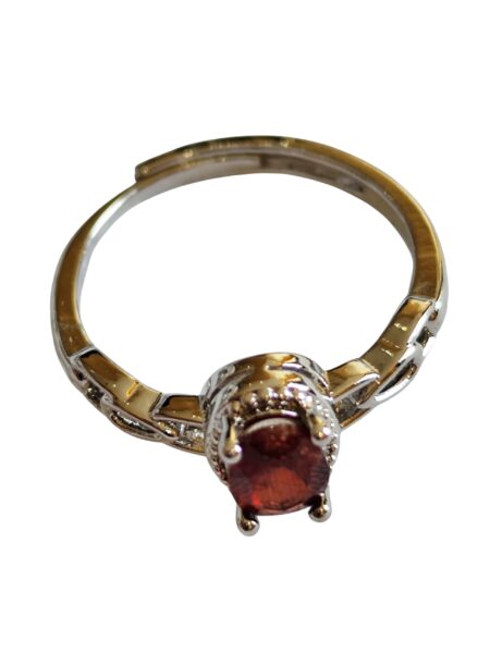 Garnet Dress Ring – Base Metal