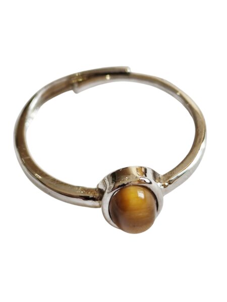 Tiger’s Eye Cabochon Dress Ring – Base Metal