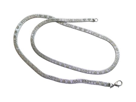 Blade Chain with lobster clasp, Stainless steel, 5mm wide, 46cm
