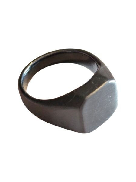 Stainless steel ring, size 6-13, Black Signet Ring