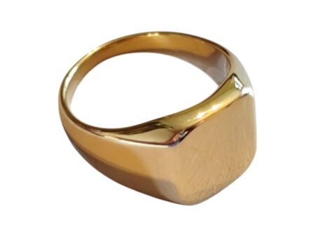 Stainless steel ring, size 6-13, Gold Signet Ring