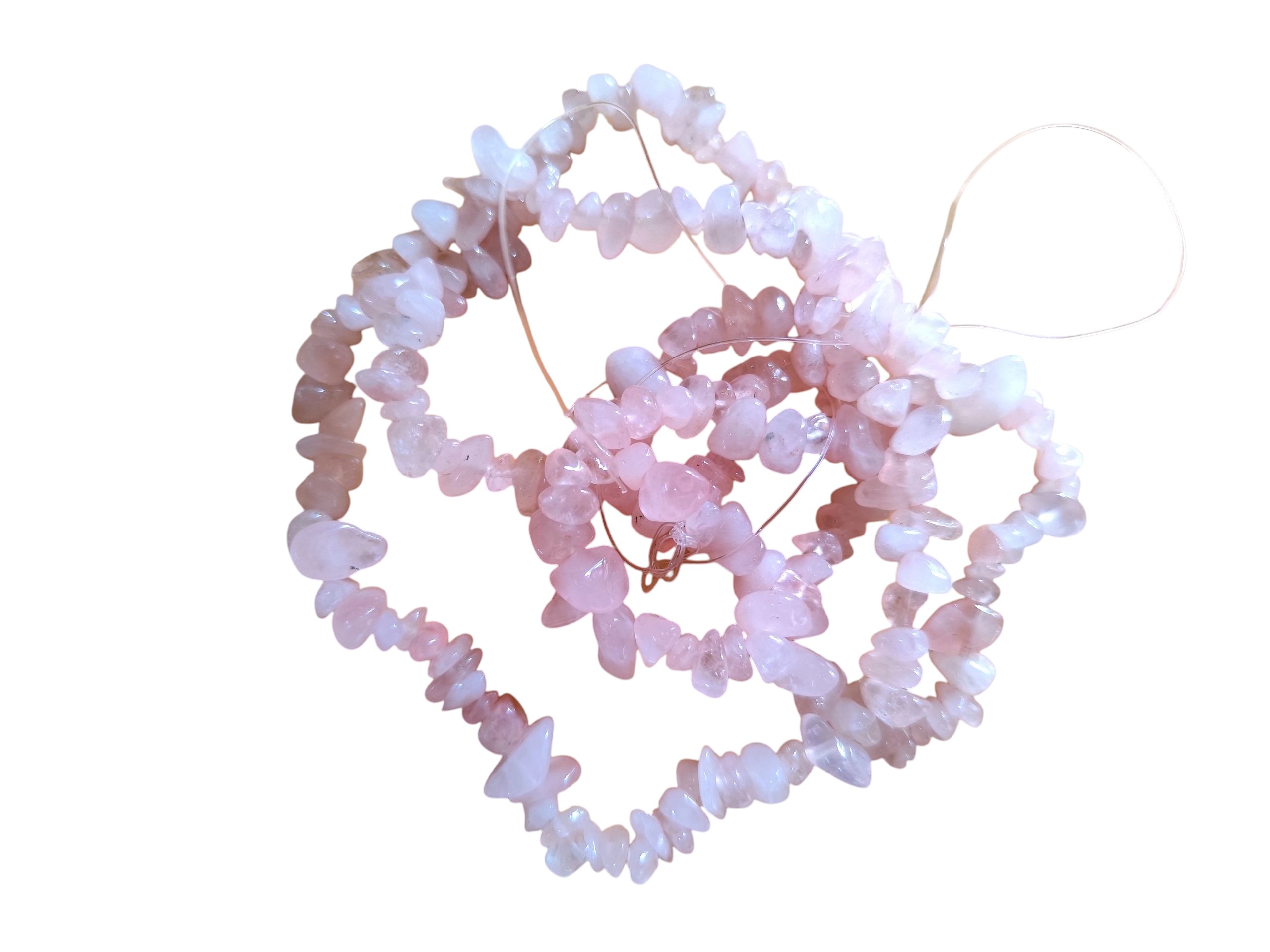 AA grade Rose Quartz Chip string, 80cm
