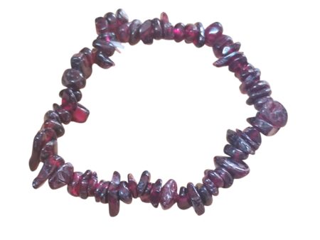 Garnet chip bracelet, stretchcord