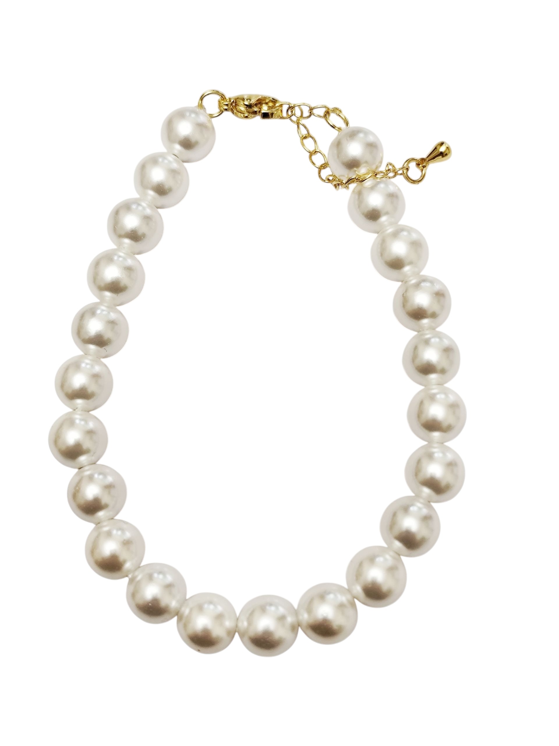 Shell Pearl bracelet, White, 8 mm Pearl