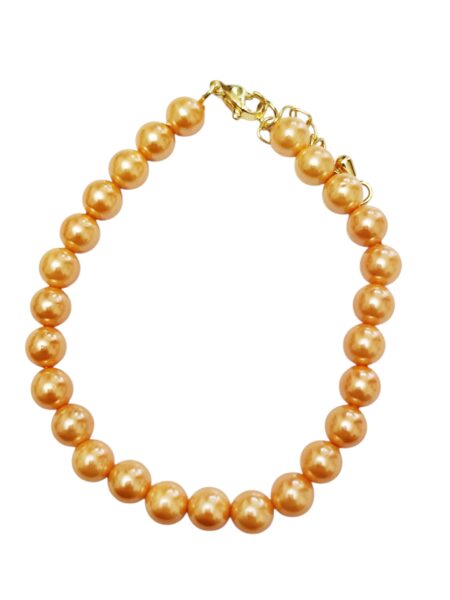 Shell Pearl bracelet, Apricot, 6 mm Pearl