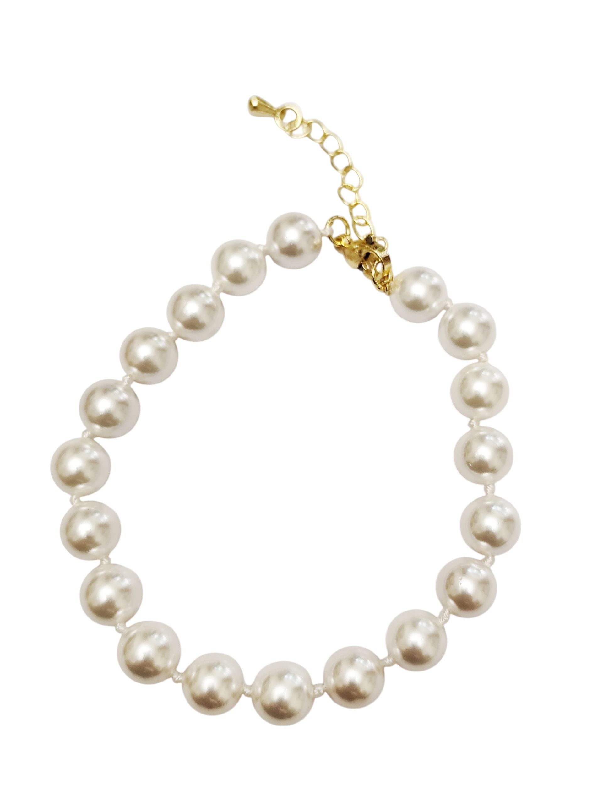 Shell Pearl bracelet, Champagne, 8 and 10mm Pearl