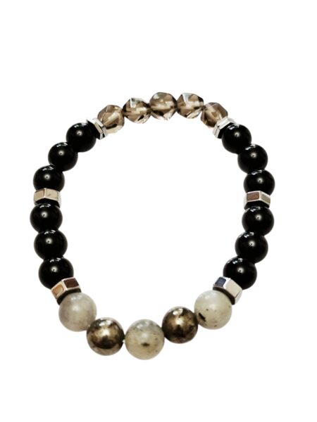 Mixed stone bracelet on stretchcord