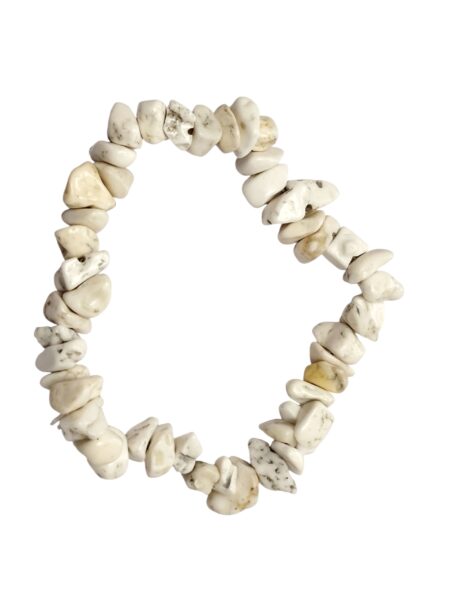 Howlite chip bracelet, stretchcord