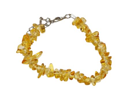 Imitation amber chip bracelet, extender chain
