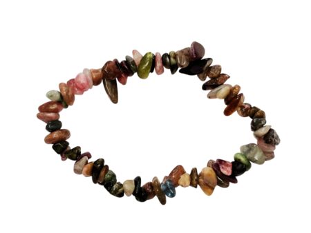 Tourmaline chip bracelet, stretchcord