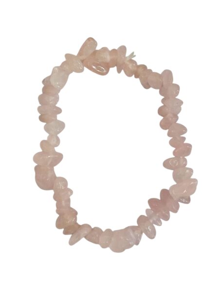 Rose Quartz chip bracelet, stretchcord