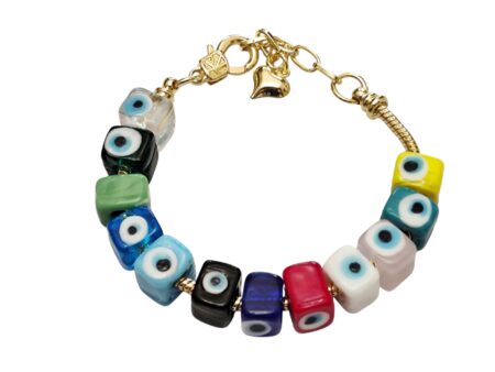 Evil eye glass bead bracelet