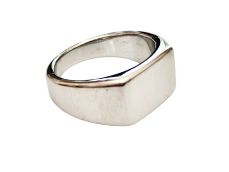 Stainless steel ring, size 6-13, Silver Signet Ring