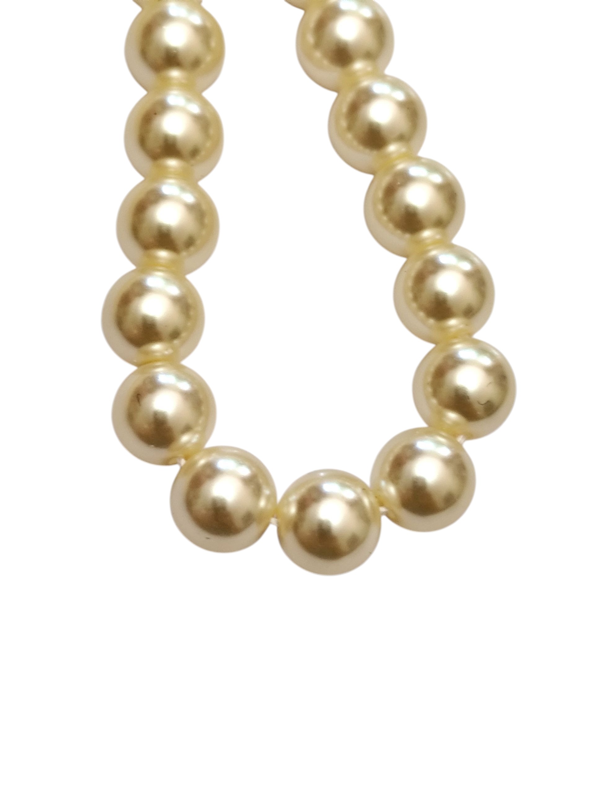 Cream Shell pearl bead string, 8mm, 40cm