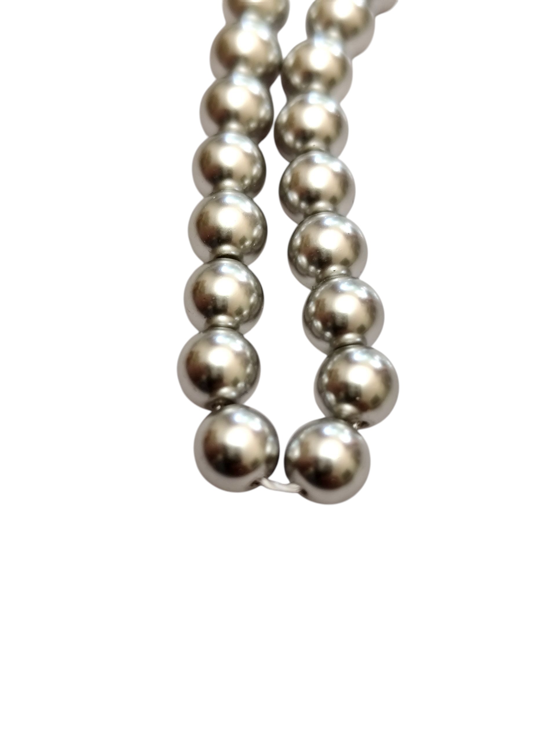 Grey Shell pearl bead string, 6mm, 40cm