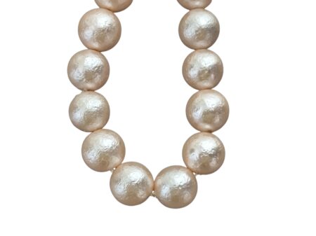 Pink Textured Shell pearl bead string, 10mm, 40cm