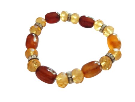 Agate bracelets with glass beads 10mm