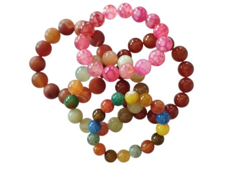 Various agate bracelets on Stretchcord 14-16 mm bead size