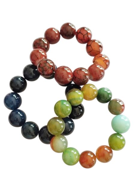 Large agate bracelet on Stretchcord 18-20 mm bead size