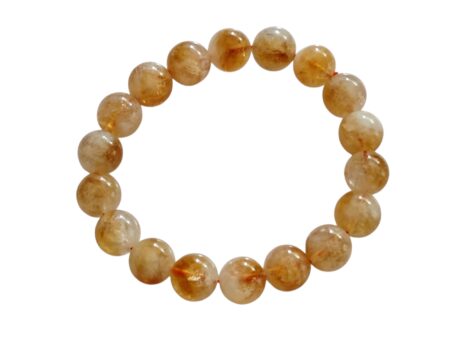 Citrine bracelet on stretchcord, 10mm
