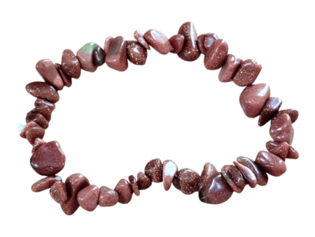Goldstone chip bracelet, stretchcord