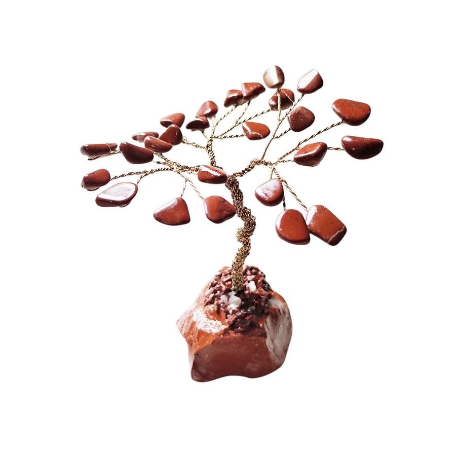 Gemstone tree with 27 stones, Red Jasper, 9-10cm