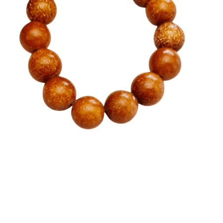 Goldstone bead string, round, 6mm, 39cm