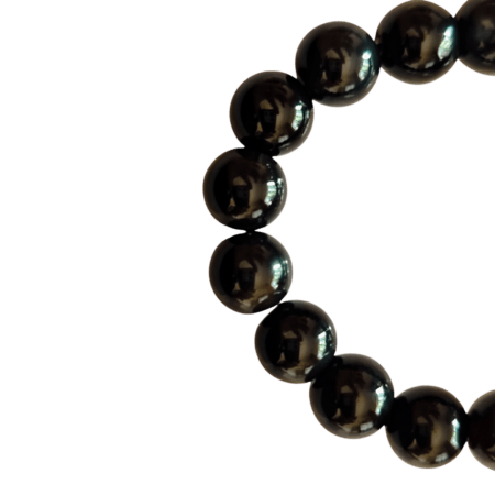 Black Striped Onyx bead string, 10mm, round, 39cm