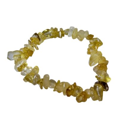 Citrine chip bracelet, stretchcord