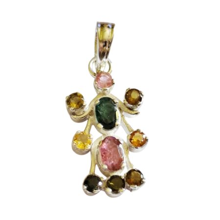 Tourmaline pendant set in 925 silver, 32mm bail incl.