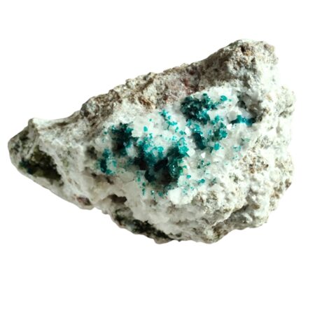 Striking Tsumeb Dioptase on Calcite Matrix – Large Cabinet Specimen (110mm)